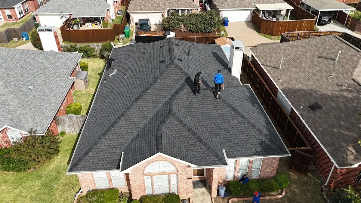 Commercial Roofing work in progress on a Atascocita property